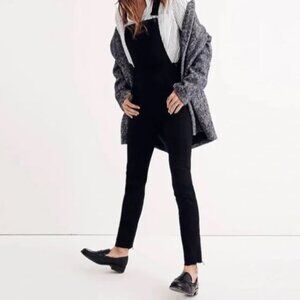 Madewell Skinny Black Overalls Raw Hem XS